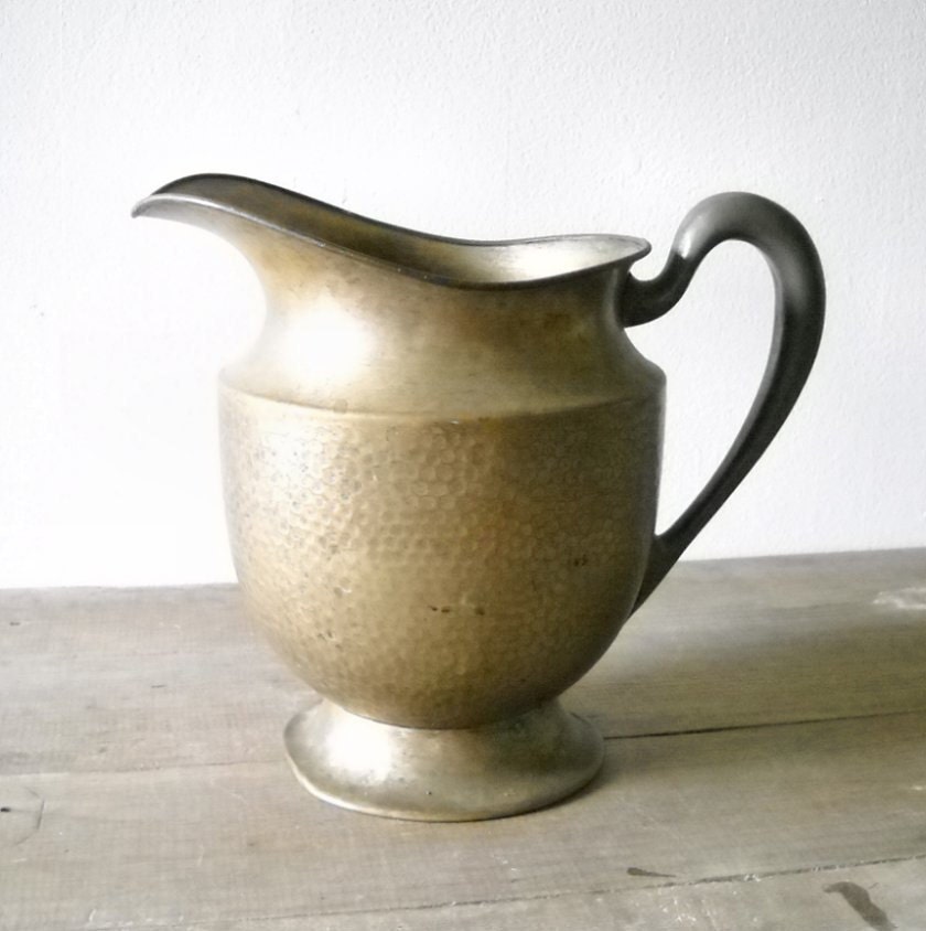 EPNS Water Pitcher Hammered National Silver Co Large