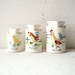 Farmhouse Measuring Cups - Ceramic Milk Cans - Rooster Display - Vintage Kitchen Decor