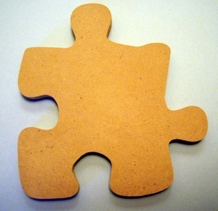 PUZZLE PIECE unfinished 8 inch shape
