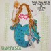 MERMAID WITH MIRROR 8 inch Unfinished Shape