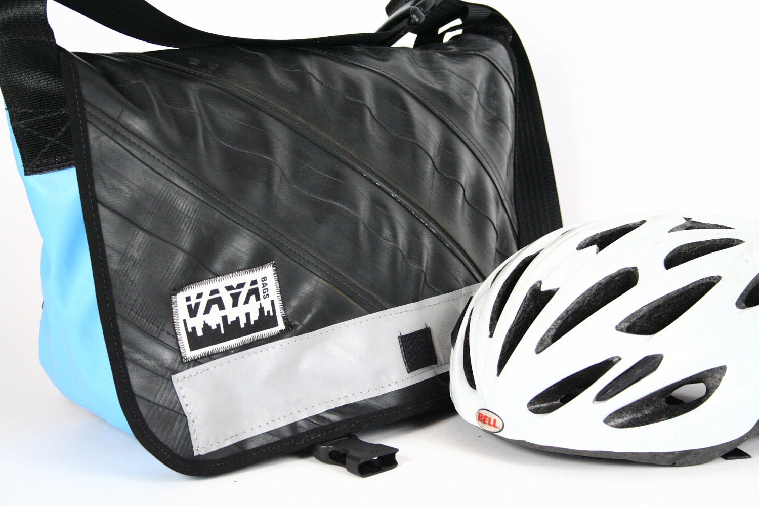 Recycled Bike Tube Petite Messenger Bag