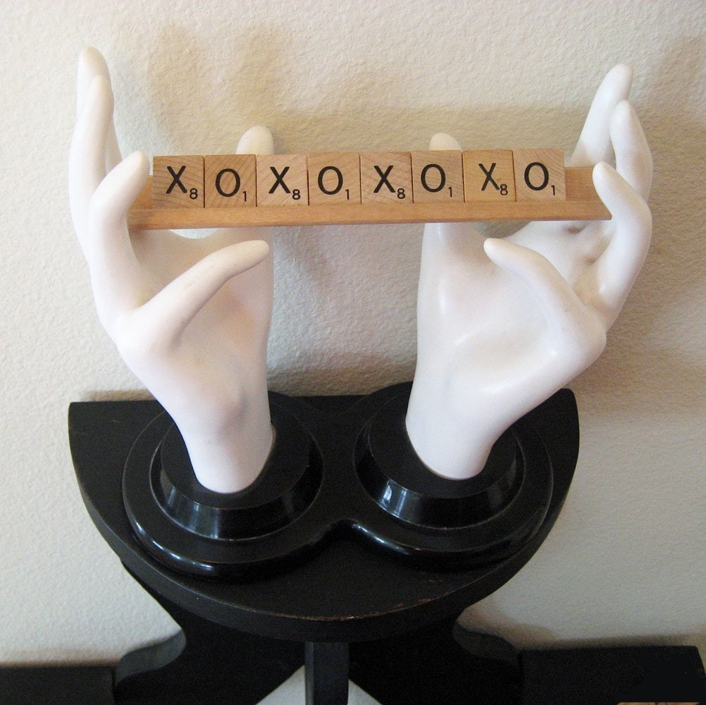 Wedding Favor Scrabble Saying XOXOXOXO Hugs and Kisses Shabby Rustic Wedding Decor