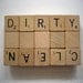 Upcycled Scrabble Tile Dishwasher Magnet Clean or Dirty