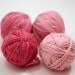 Spun Sugar Gradient: 4 balls of hand dyed polworth & silk yarn