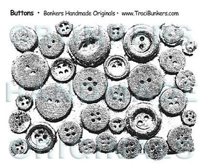 Grungey Buttons Rubber Stamp Sheet