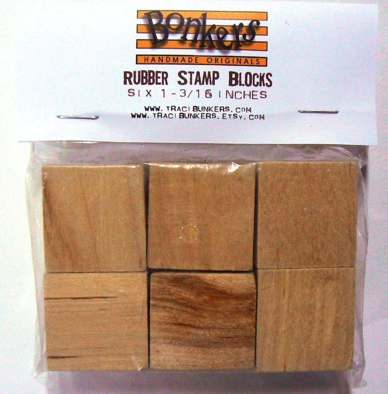 1-3/16 inch wooden blocks for rubber stamps and Craft Projects
