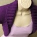 Eggplant Knit Shrug-Medium purple eggplant bolero shrug knitted vest sweater wedding bridal evening prom cover-up