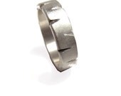 Artemis  - 5 mm  satin sterling silver Ring handforged
