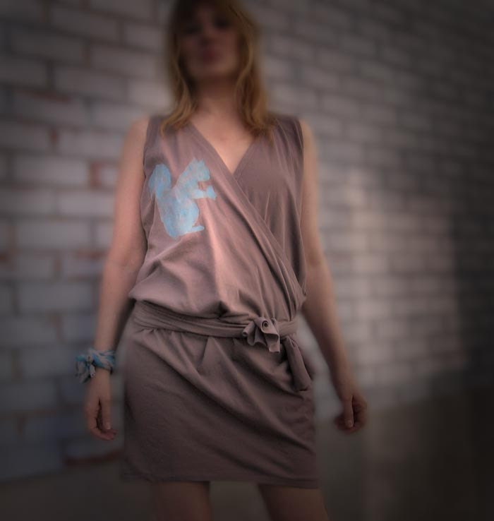 squirrel dress organic cotton