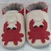 NEW soft sole leather BABY crib shoes red crab pick your size