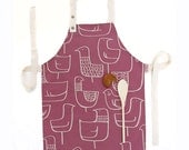 Kids apron - Eep in Framboos