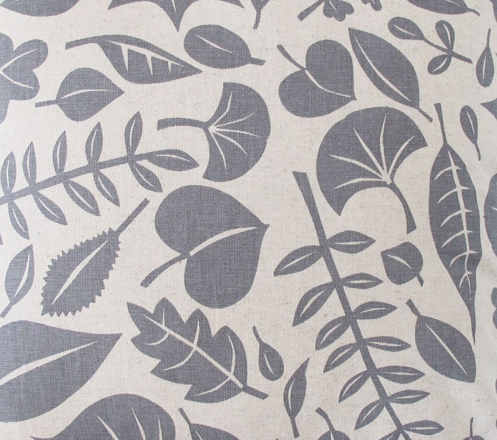 Leaves cushion cover 50 x50 -  winter grey