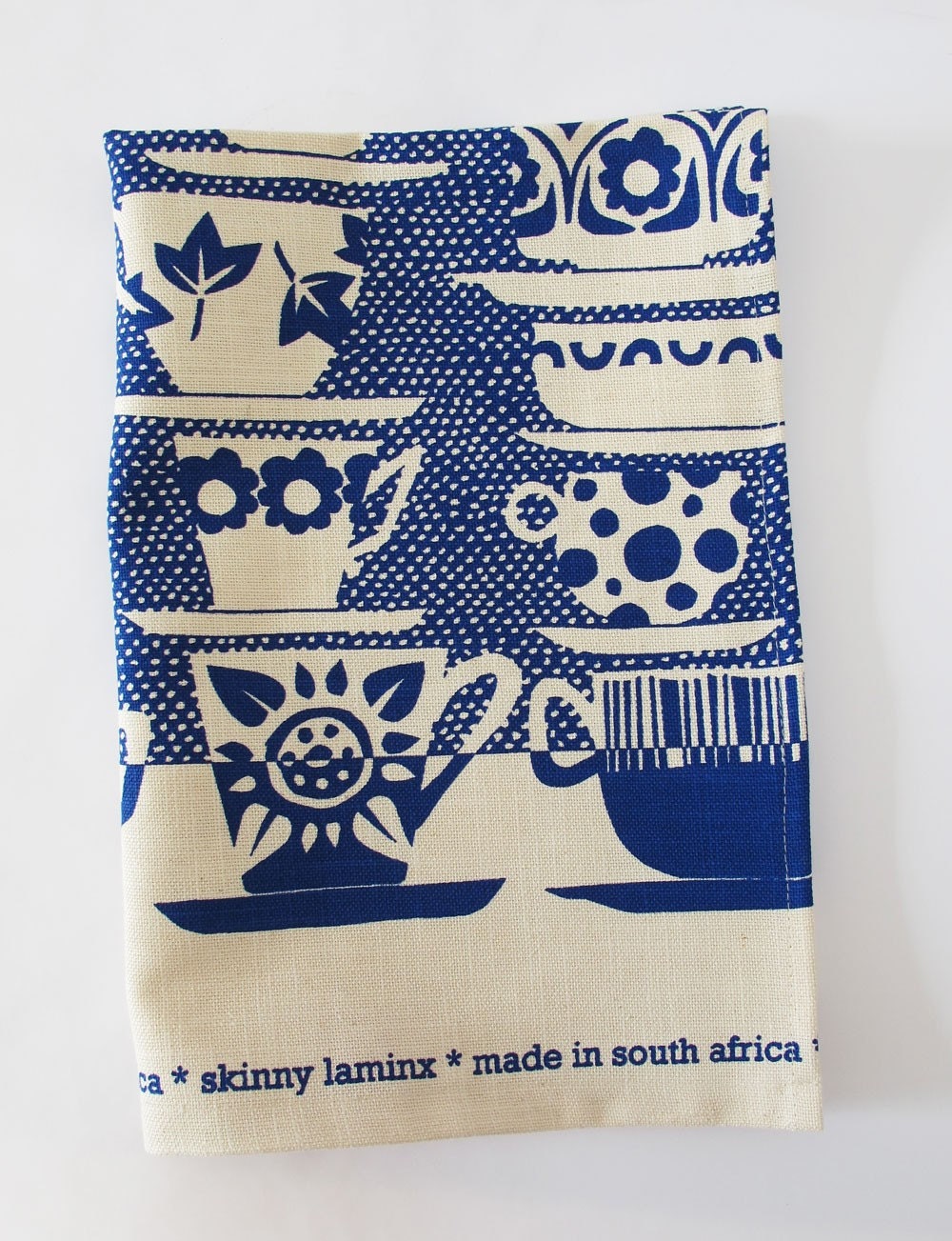 Tea towel - Everyone Came to Tea, in china blue