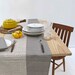 Table Runner - Abacus, in Pebble Grey