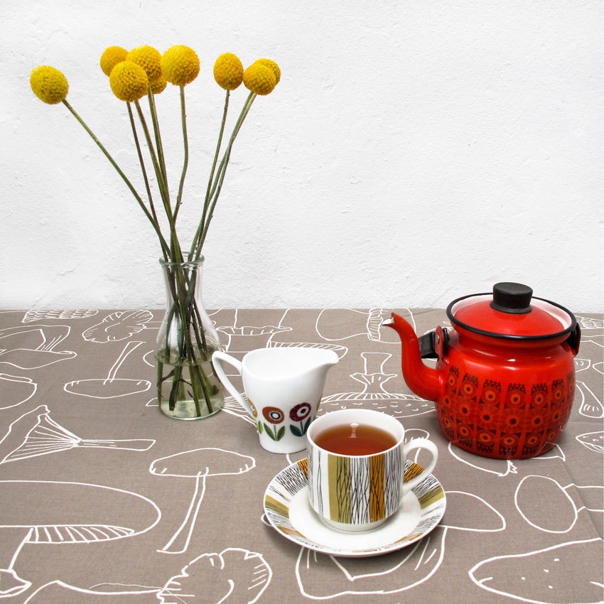 Tablecloth - Mushrooms, in Loam