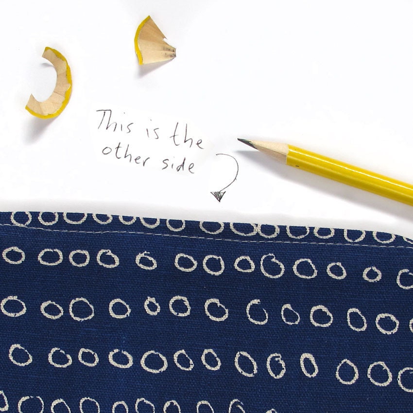 Pencil Bag - Abacus, in Inky Blue