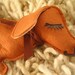 Barbeque the Dachshund Weiner Dog Wool Felt Applique Plush Doll Pillow