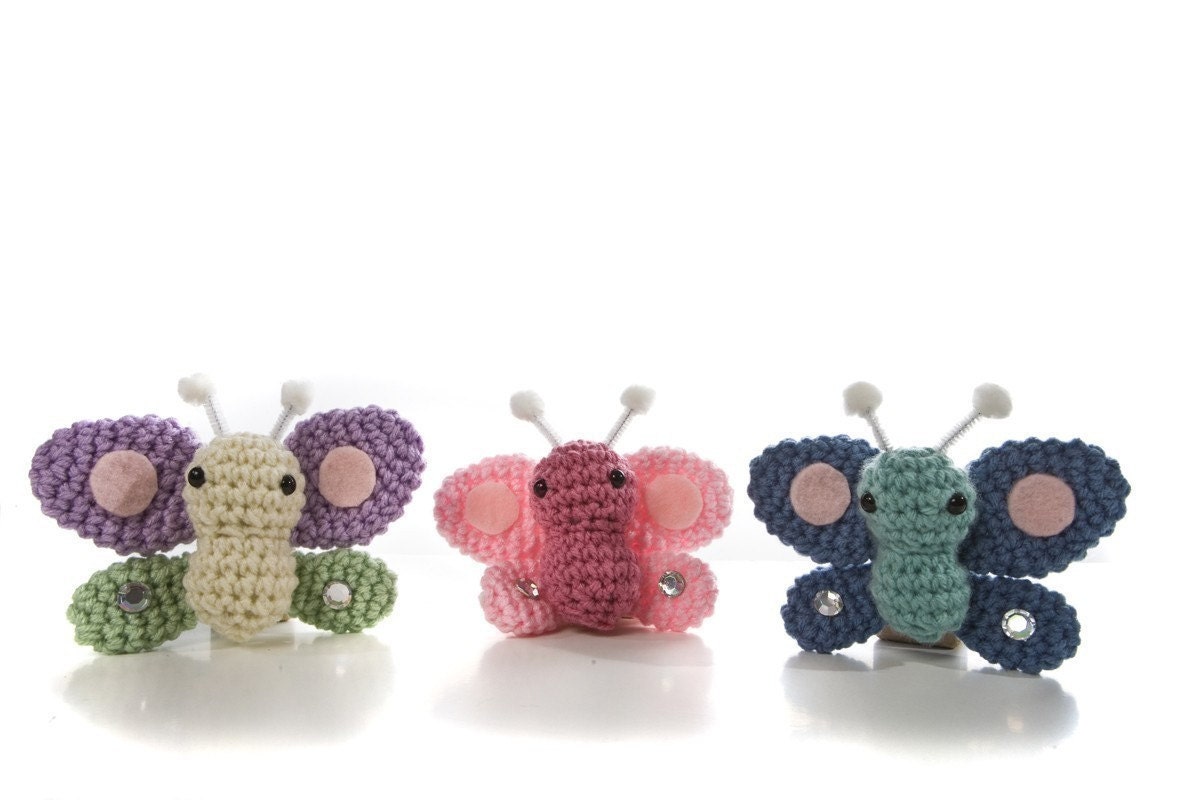 Bumblebee and Butterflies crochet patterns- PDF - trulyoutrageous