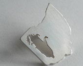 Homegrown Ohio Corn Sterling Silhouette Brooch