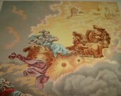 1887 The ASCENT OF ELIJAH Stunning Litho Color Plate from Antique Book for Framing