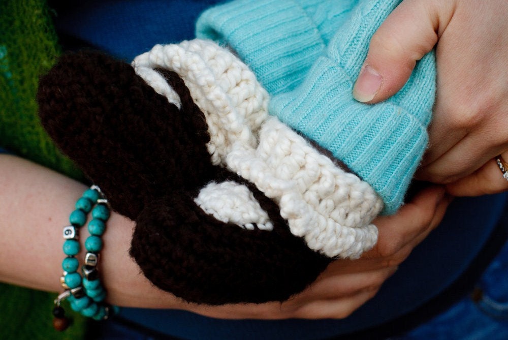 Organic Cotton MaryJane Baby Booties Made to Order - choose your color and size