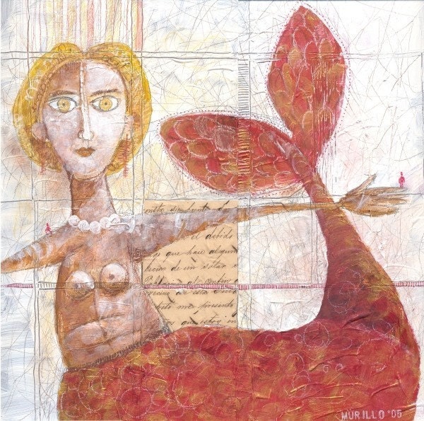 Red Siren Print 8 x 8 inches
