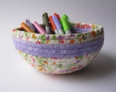 Coiled Fabric Basket - Lavender