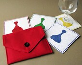 Game Piece Coaster Set of 4 with Case