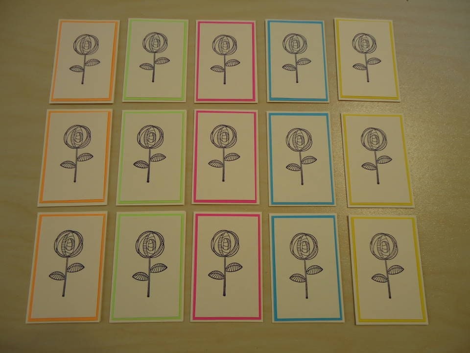 15 little flower notecards lunchbox notes