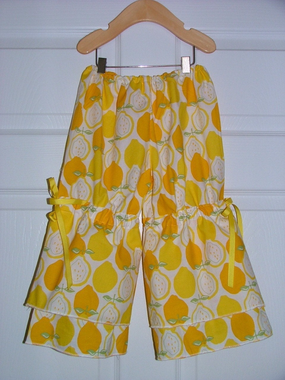 CHILDREN -Vintage Style Pants - Alexander Henry - Lemons - 2 Years of Fashion - Pick the size Newborn up to 8 Years by Boutique Mia