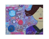 I Think Your Girlfriend Gave Me The Stink Eye 8x10 Digitally Matted Mixed Media Art Print