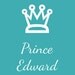 Princess and Price with Crown Customized Art Print - Choose Your Color and Name - 8x10 Print
