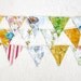 Vintage Fabric Flag Garland