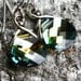 Wren ... Golden Green Sahara Flat Briolette on Sterling Silver ... Petite Dangle Earrings