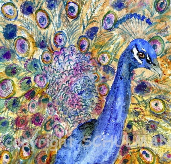 Purple Peacock Art