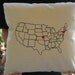 Personalized Valentine Heart Strings Map Pillow for Valentines Day Gift Mother Sister Best Friend Girlfriend Boyfriend