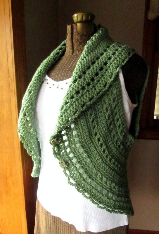 Crochet Pattern Circle Shrug or Vest Ladies Vest PDF Digital Crochet Pattern