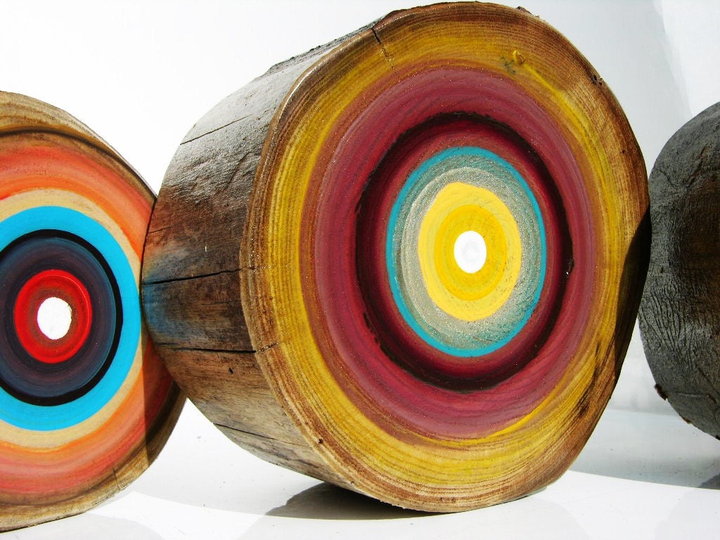 5 original tree trunk paintings a sophisticated mix of raw and rugged