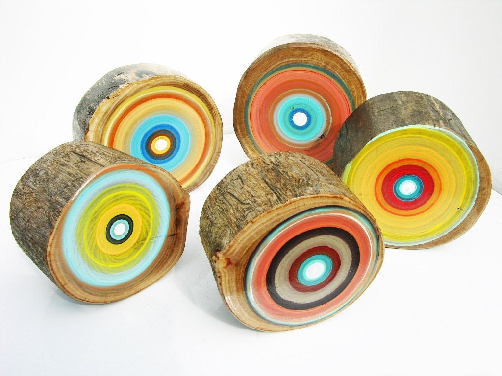 Set of Five Original Midcentury Scandinavian Pieces on Wood