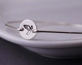 Angel Bracelet, Christmas Angel Bracelet, Guardian AngelJewelry, Hand Stamped Angel Bangle Bracelet, Graduation Gift
