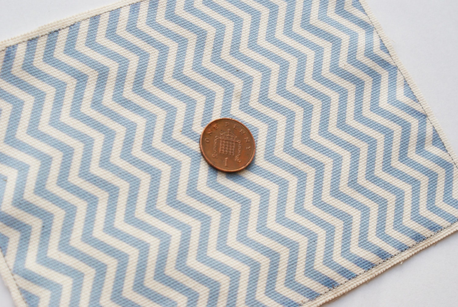 Blue Chevron Print Dolls House Rug - 12th Scale - Choice of colours