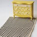 Blue Chevron Print Dolls House Rug - 12th Scale - Choice of colours