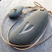 heart pebble necklace with pebble toggle