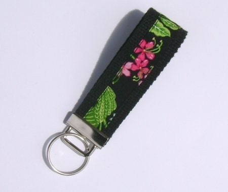 Key Fob Keychain Wristlet Vera Bradley Botanica Fabric