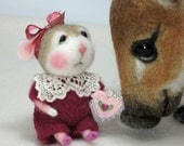 Dressed Mouse/Bunny Class  Needle Felting Class to create BOTH the Bunny and Mouse By Barby Anderson (Kit Available and sold separately)