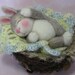PDF CLASS Needle Felted Wool Animal Bunny Class By Barby Anderson (Kits available and sold separately)