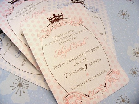 Reserved--Tiny Royalty Birth Announcement