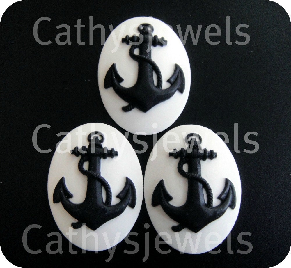 Anchor Silhouett Cameos Set Of Three