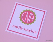 Personalized Square Gift Tags/ Calling Cards - Set of 12