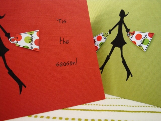 Tis The Season For Shopping Holiday Card - gizmohandme